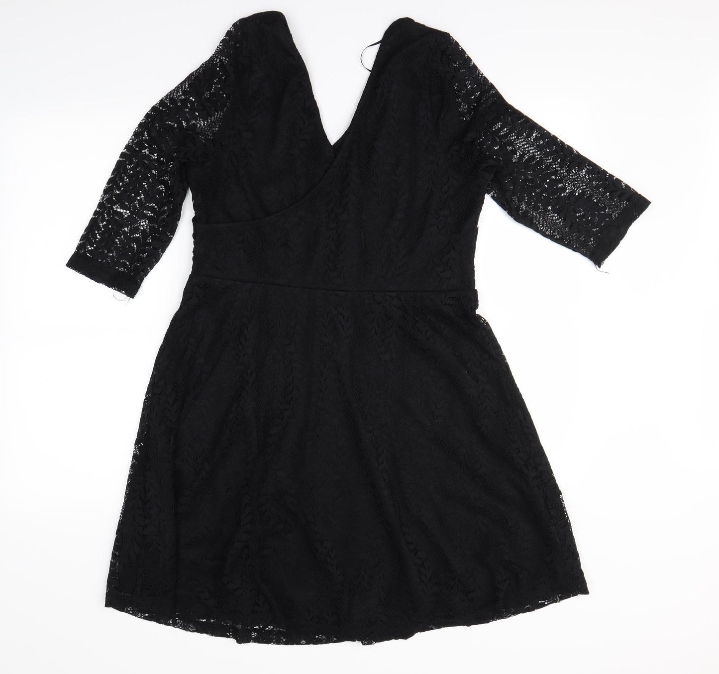 New Look  Womens Black   Wrap Dress  Size 14