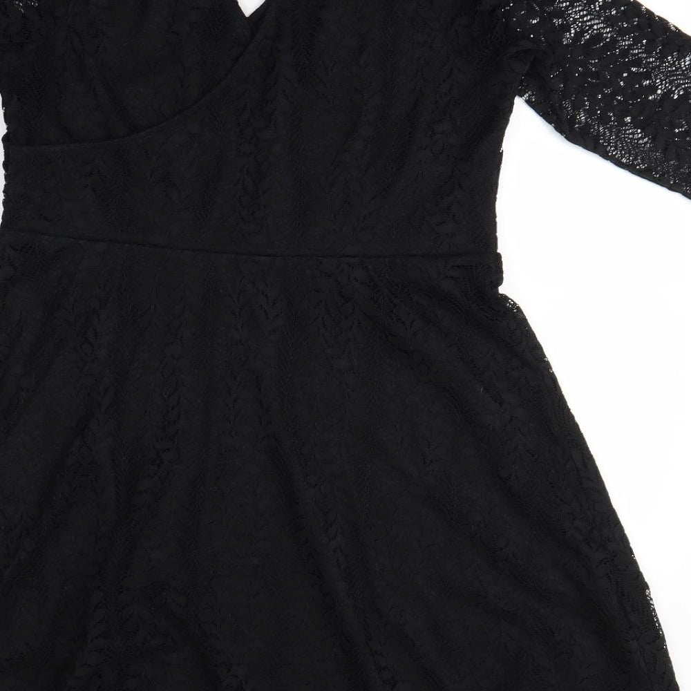 New Look  Womens Black   Wrap Dress  Size 14