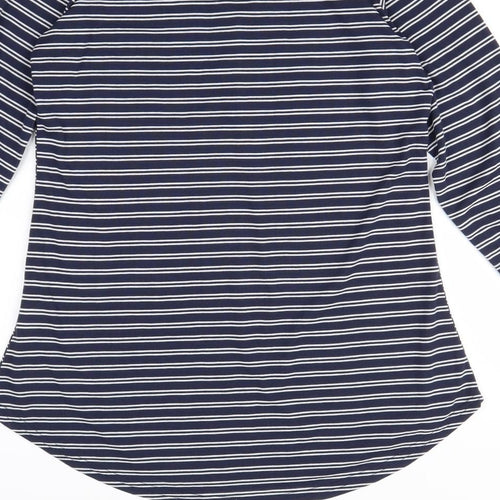 Atmosphere Womens Blue Striped  Basic Polo Size 12
