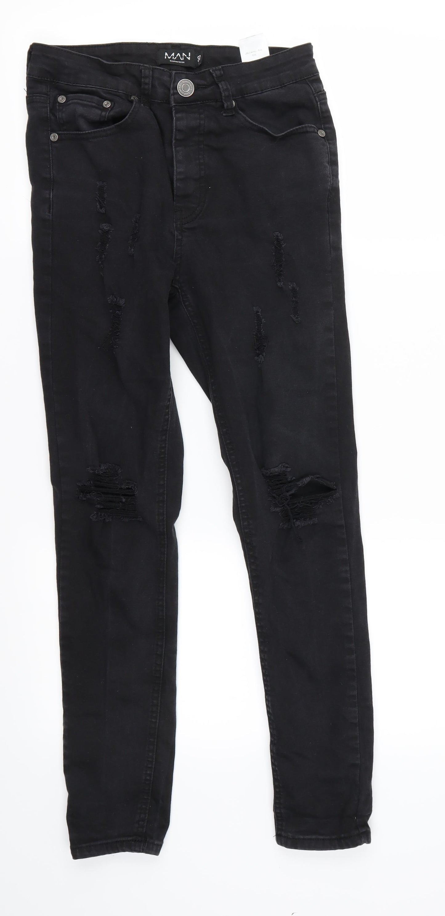 Boohoo Man Mens Black   Skinny Jeans Size S L26 in