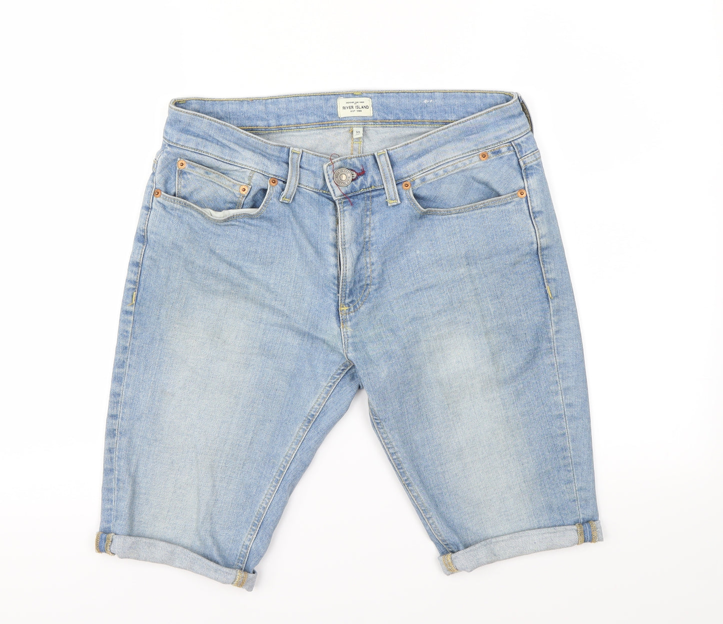 River Island  Mens Blue   Cargo Shorts Size S