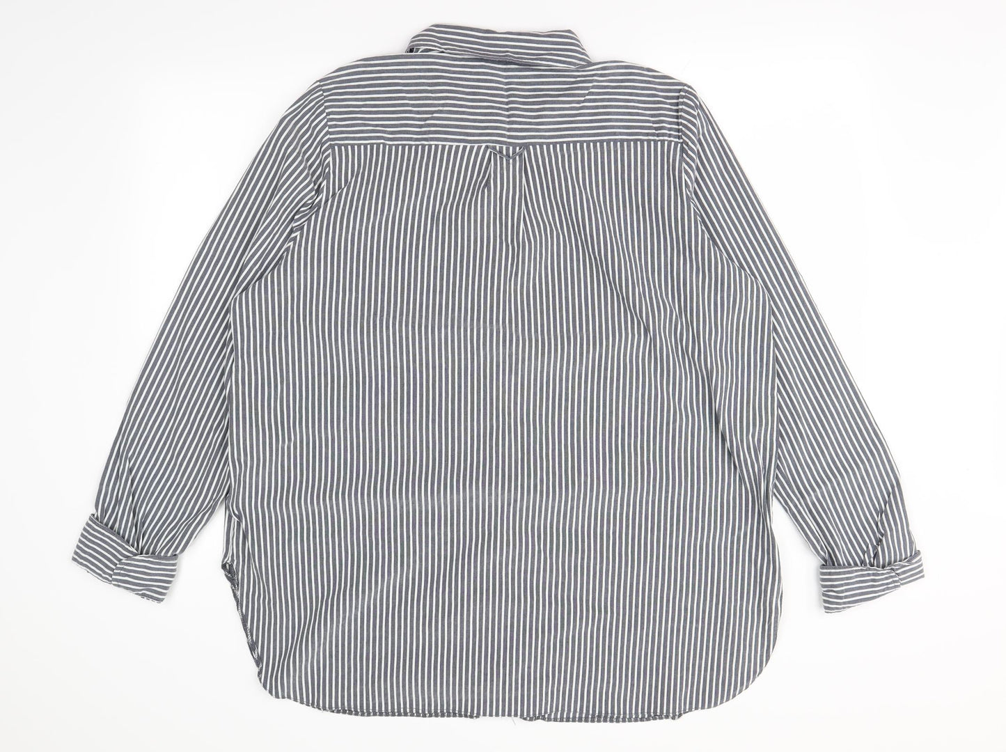 Dorothy Perkins Womens Grey Striped  Basic Button-Up Size 20