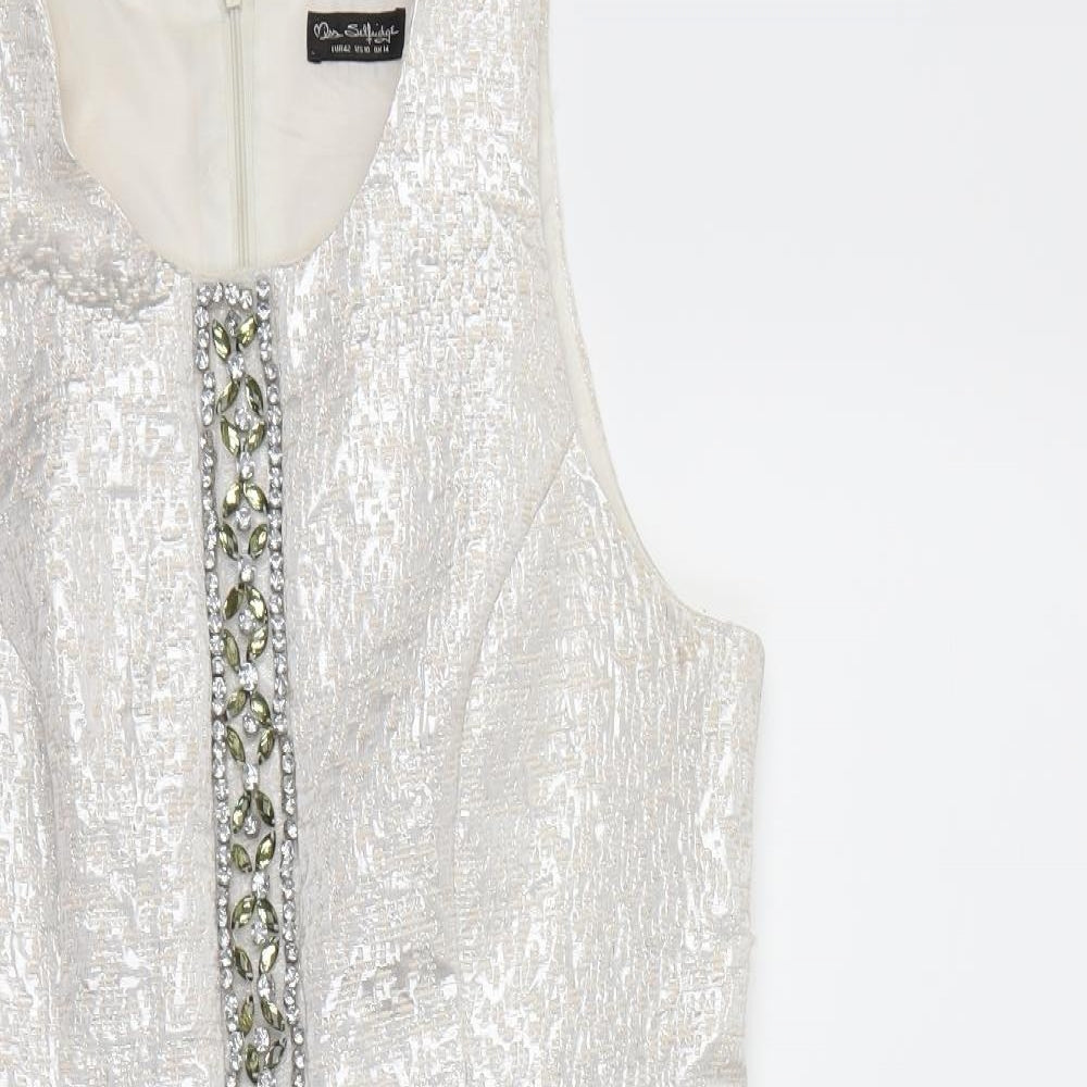 Miss Selfridge Womens Ivory   Fit & Flare  Size 14