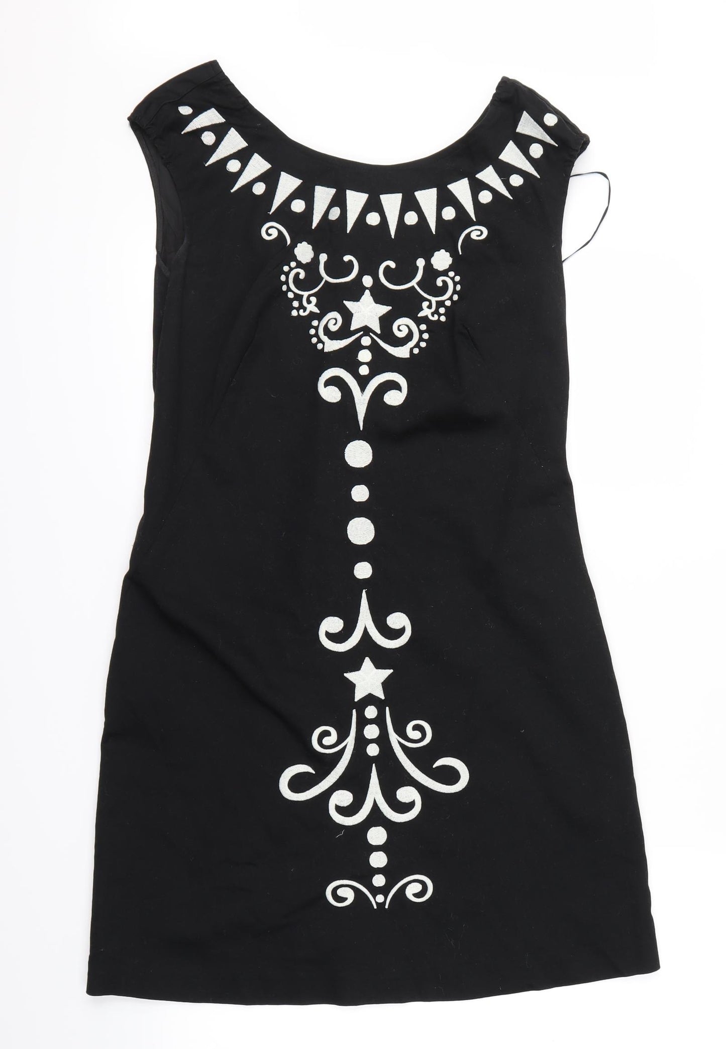 Cynthia Rowley Womens Black Geometric  Pencil Dress  Size 10