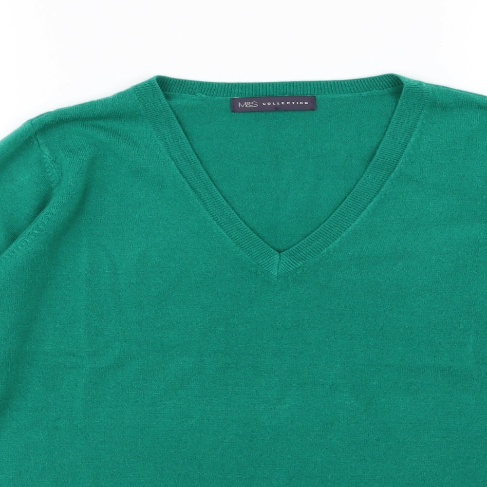 Marks and Spencer Womens Green  Knit Pullover Jumper Size 16