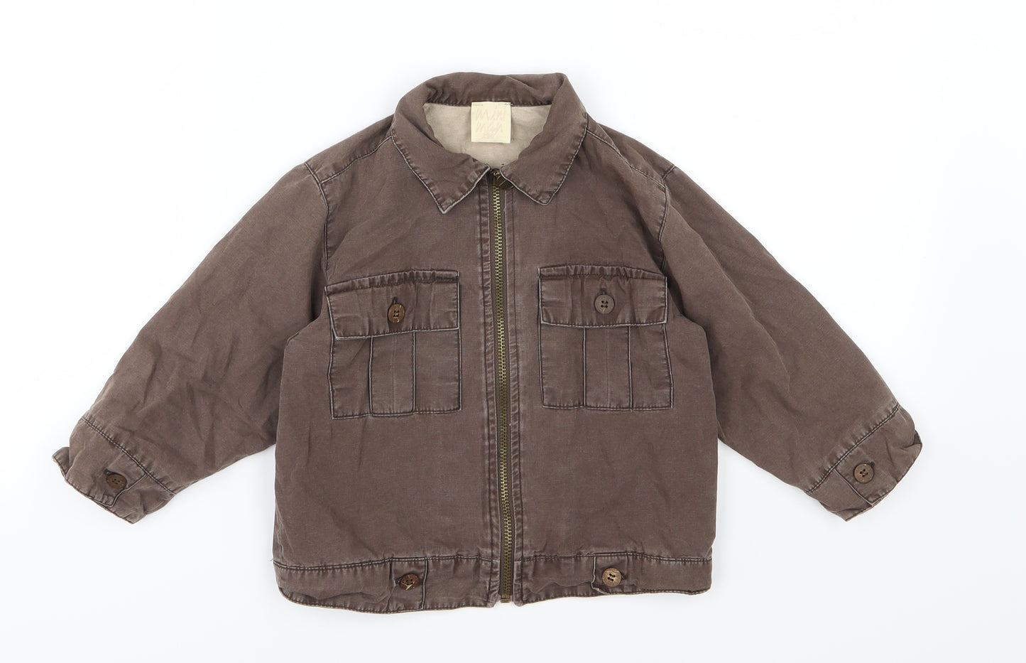 New Look Boys Brown  Denim Jacket  Size 3 Years  - Mini Man