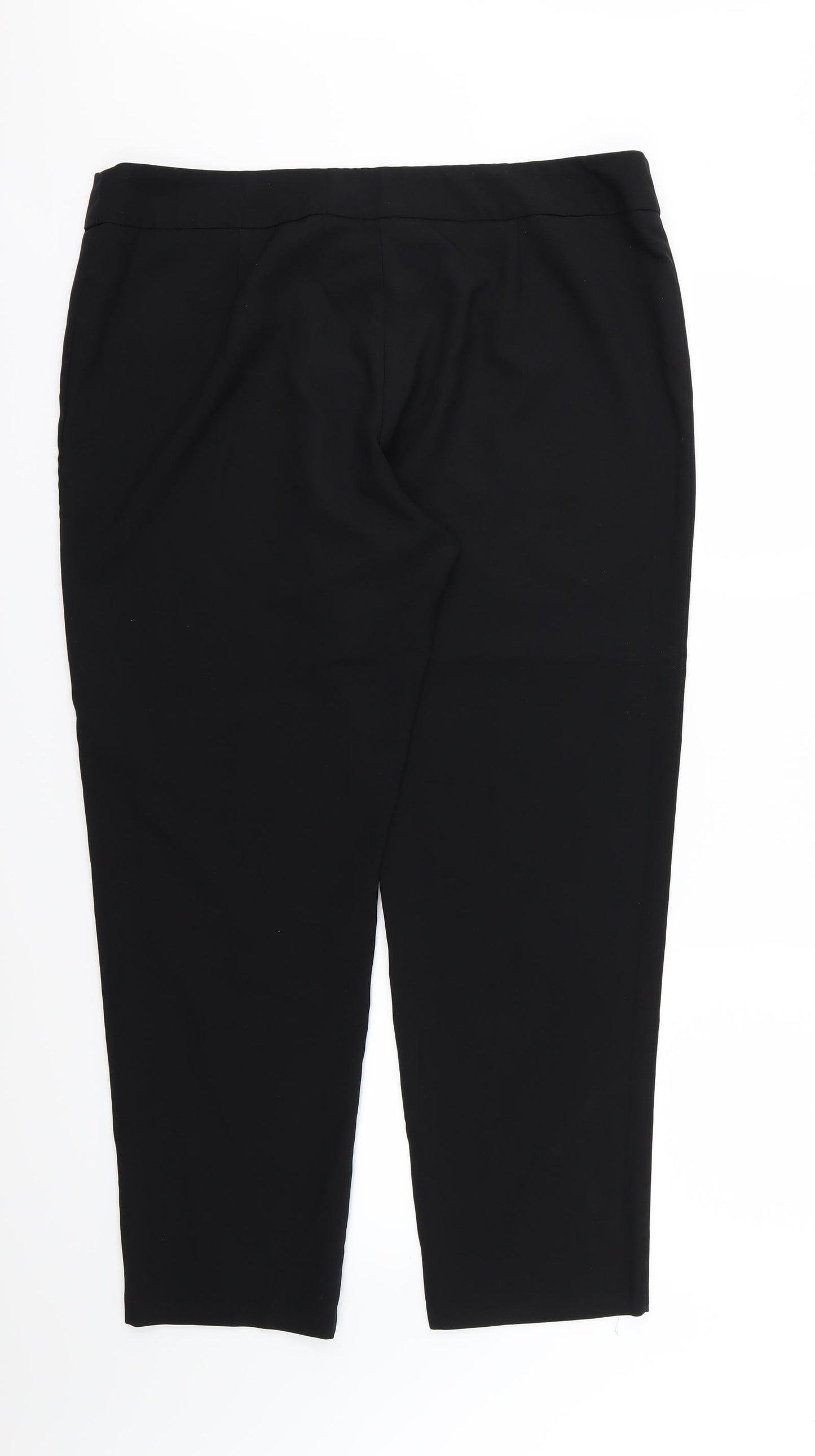 George Womens Black  Rayon Trousers  Size 18 L28 in
