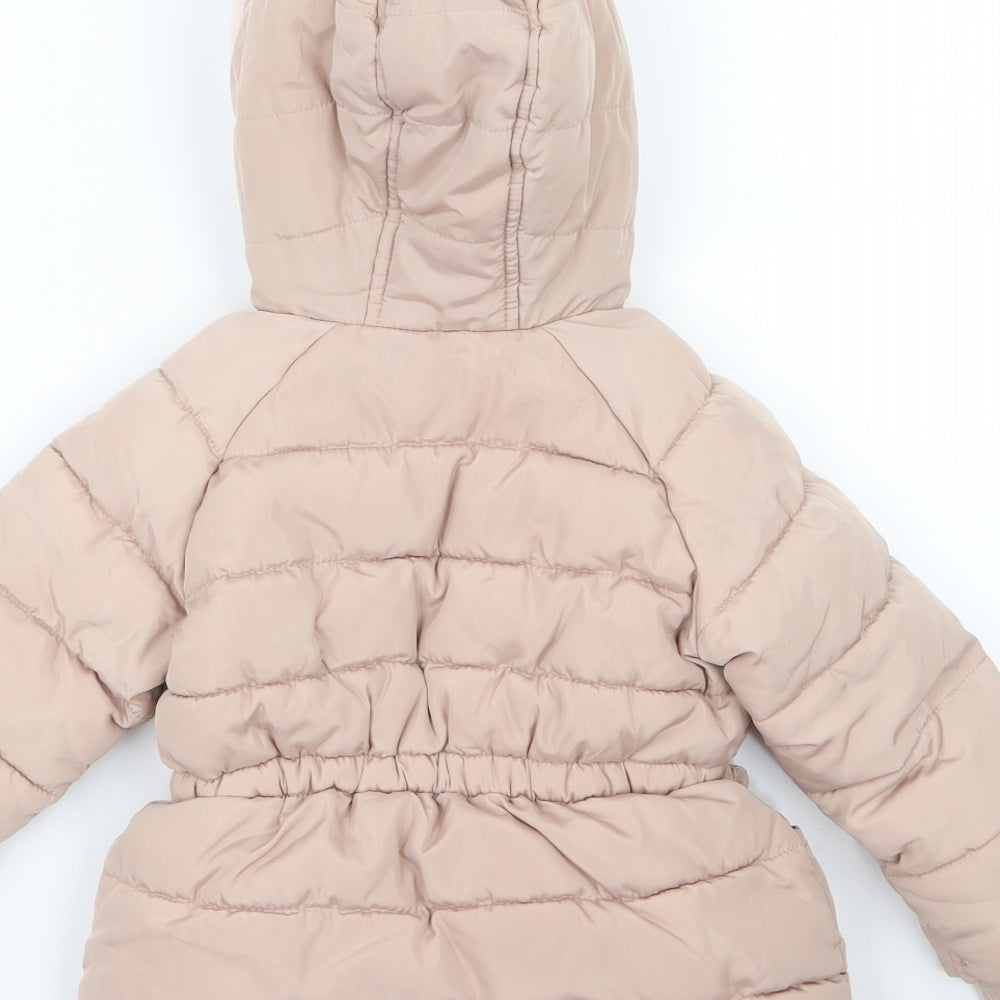 Marks and Spencer Girls Pink   Basic Coat Coat Size 18-24 Months