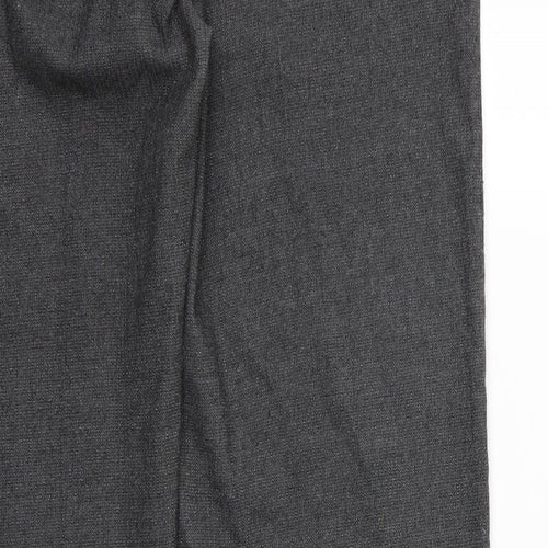 Monsoon Womens Grey Herringbone Rayon Trousers  Size 14 L32 in