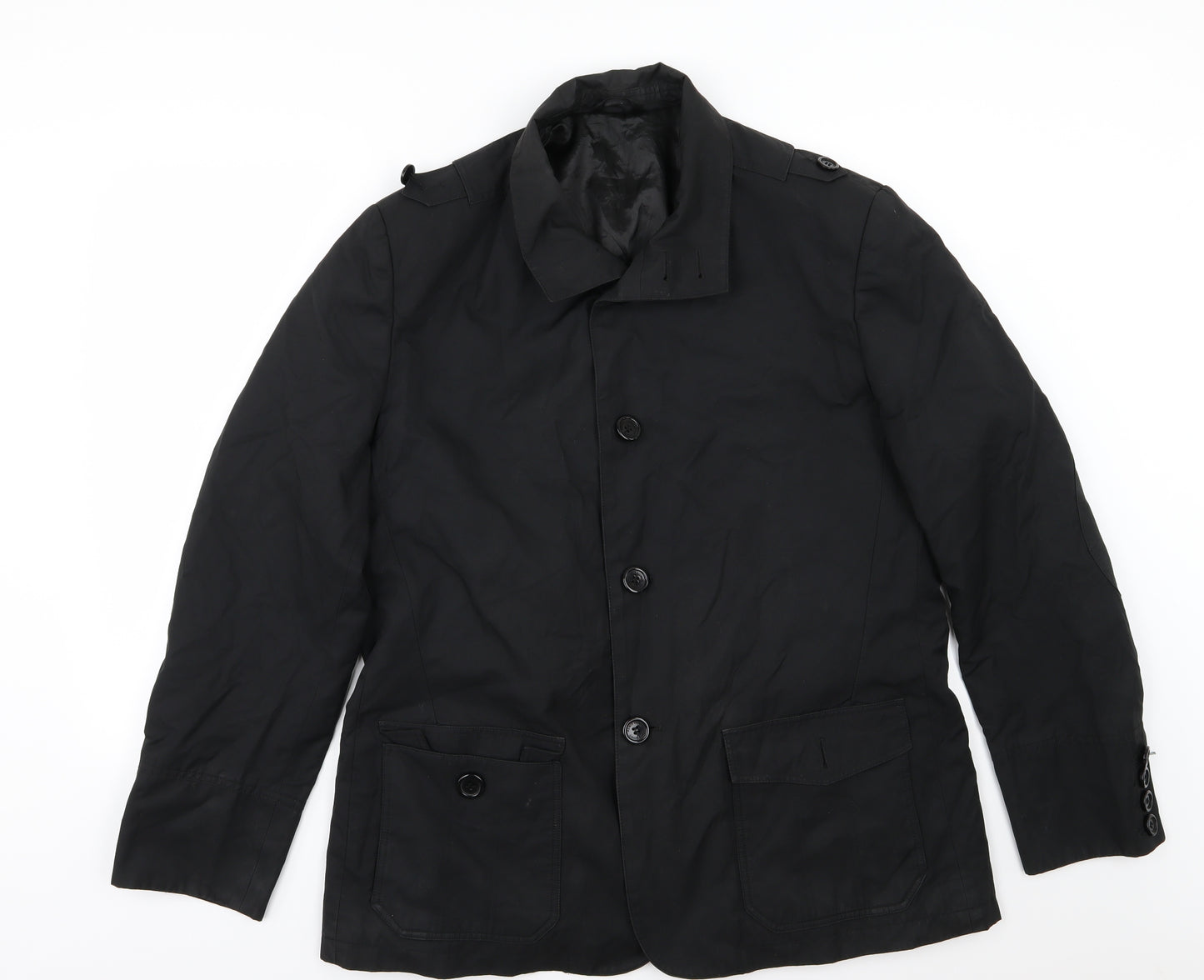 Remus Uomo Womens Black   Overcoat Coat Size XL