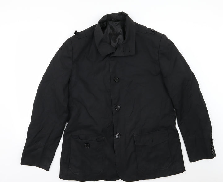 Remus Uomo Womens Black   Overcoat Coat Size XL
