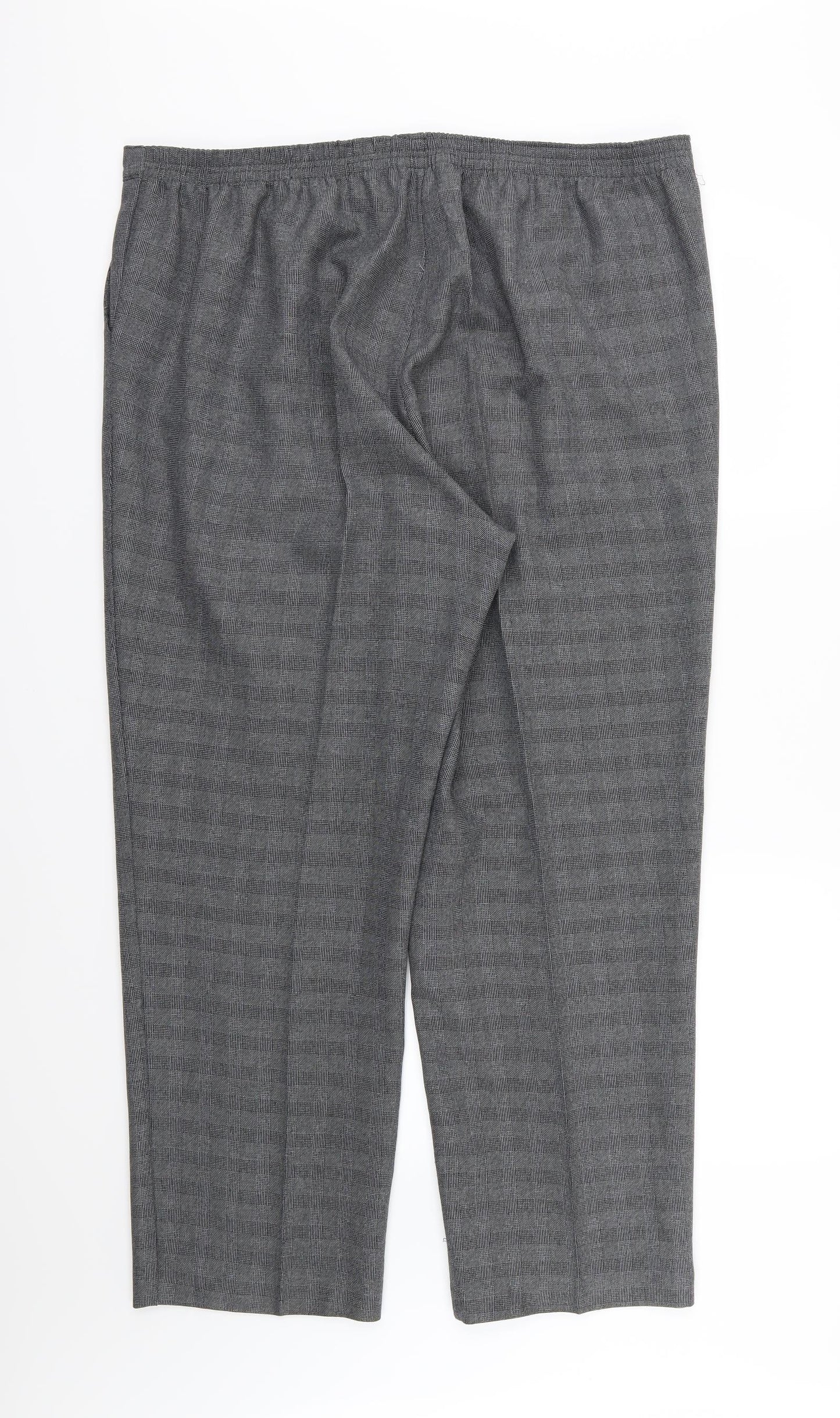 Bonmarché Womens Grey Striped Rayon Trousers  Size 20 L30 in