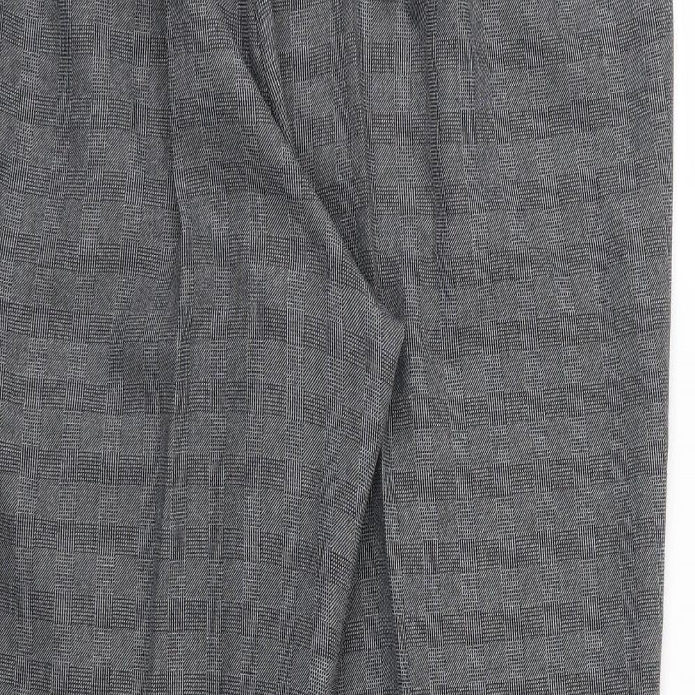Bonmarché Womens Grey Striped Rayon Trousers  Size 20 L30 in