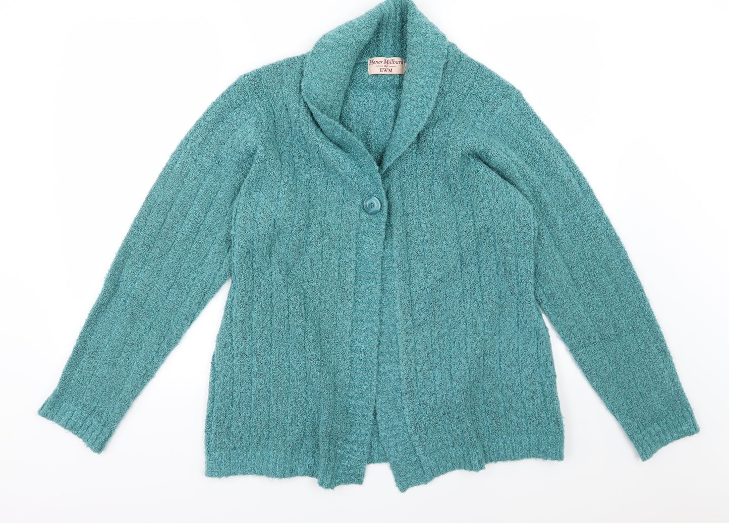EWM Womens Blue  Knit Cardigan Jumper Size L