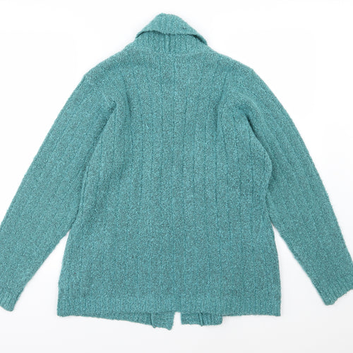 EWM Womens Blue  Knit Cardigan Jumper Size L