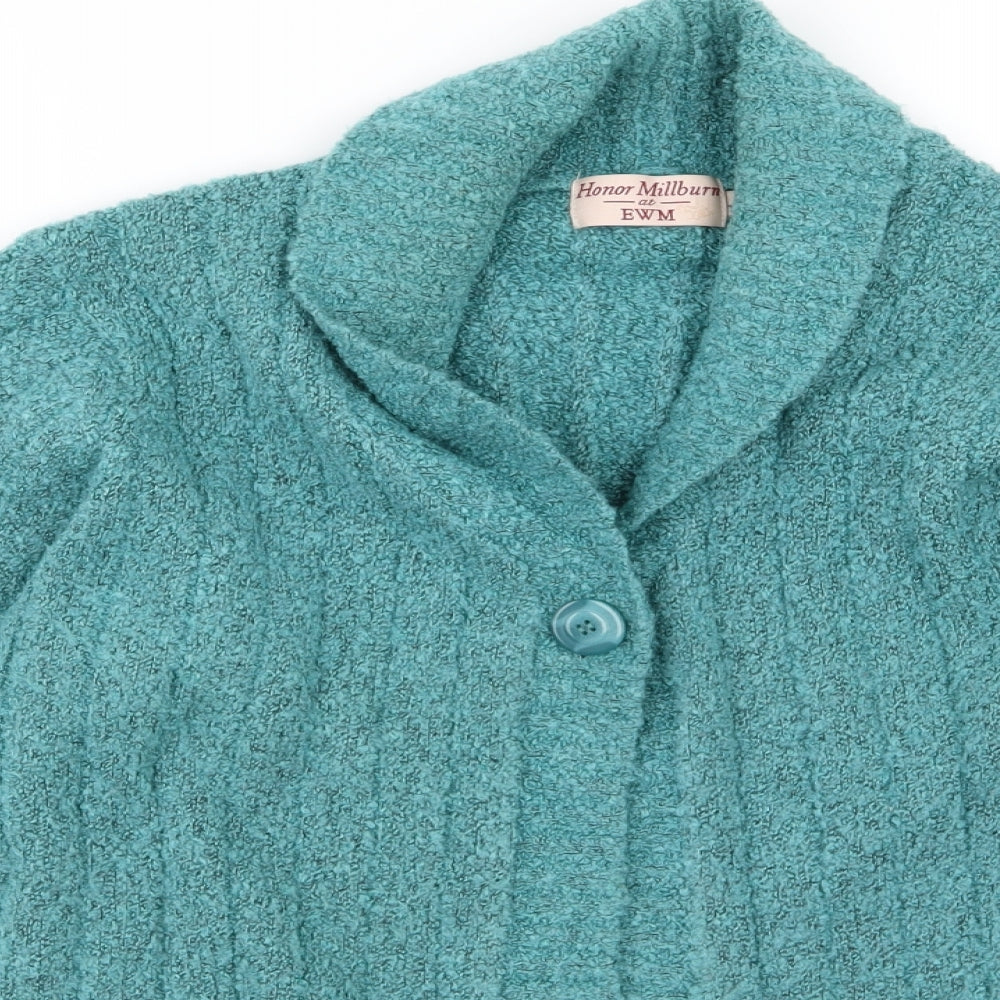 EWM Womens Blue  Knit Cardigan Jumper Size L