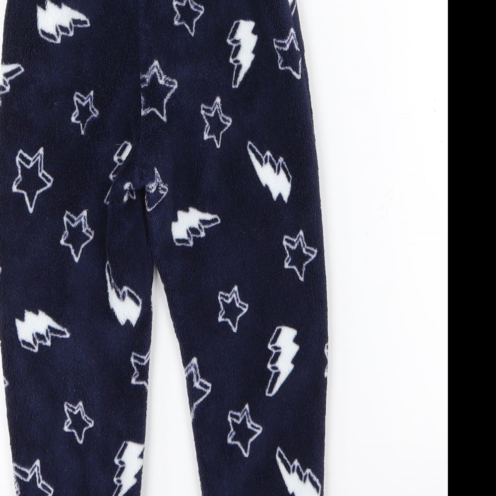 George Boys Blue  Fleece  Pyjama Pants Size 2-3 Years  - Stars and lightening
