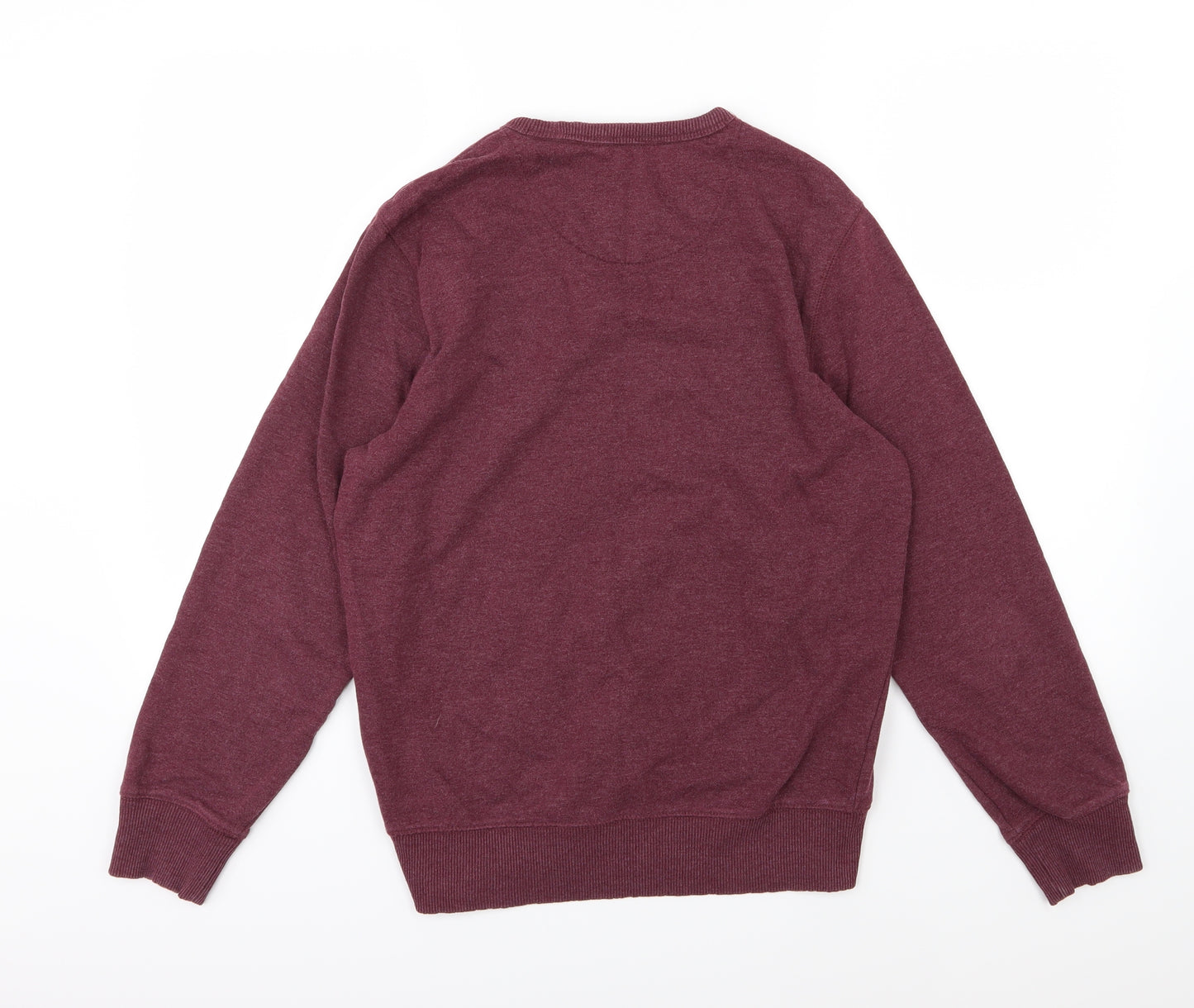 Marks and Spencer Mens Red  Jersey Pullover Sweatshirt Size S  - Burgundy