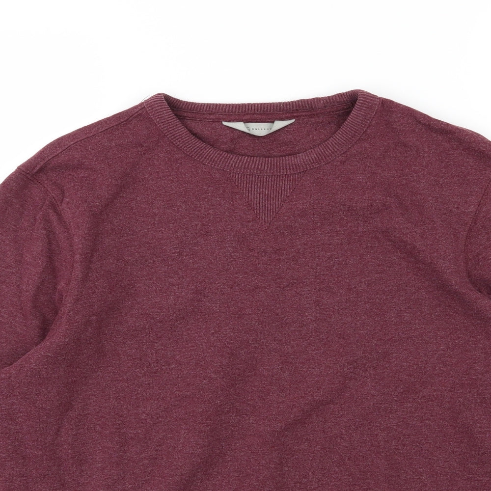 Marks and Spencer Mens Red  Jersey Pullover Sweatshirt Size S  - Burgundy