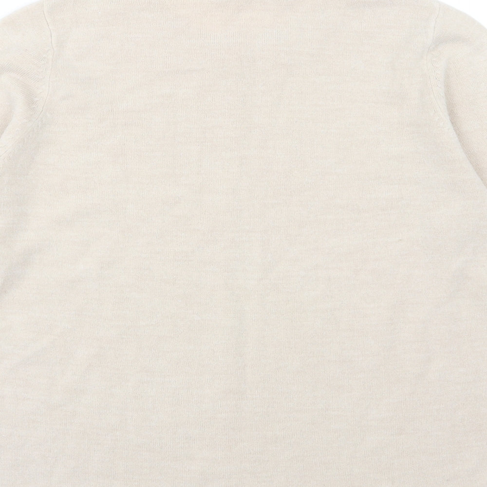 Marks and Spencer Womens Beige  Knit Pullover Jumper Size 12