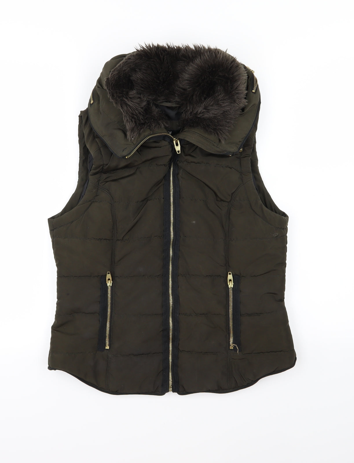 H&M Womens Green   Gilet Jacket Size S