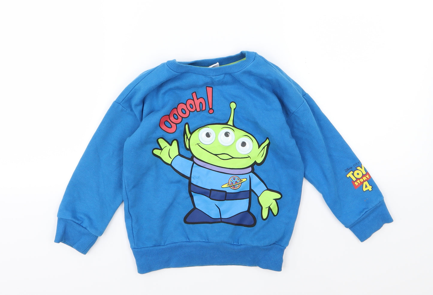 F&F Boys Blue  Jersey Pullover Sweatshirt Size 3-4 Years  - Toy Story