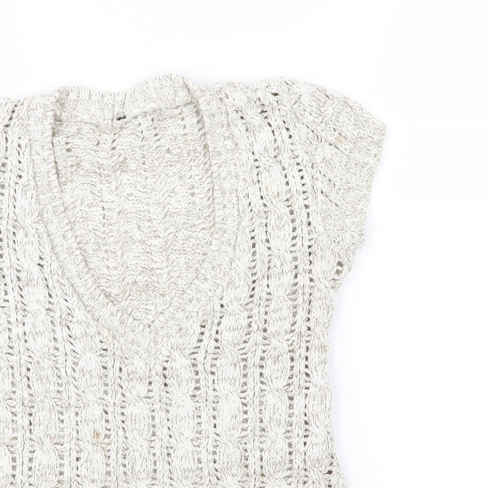 Bay Womens Beige  Knit Pullover Jumper Size 14