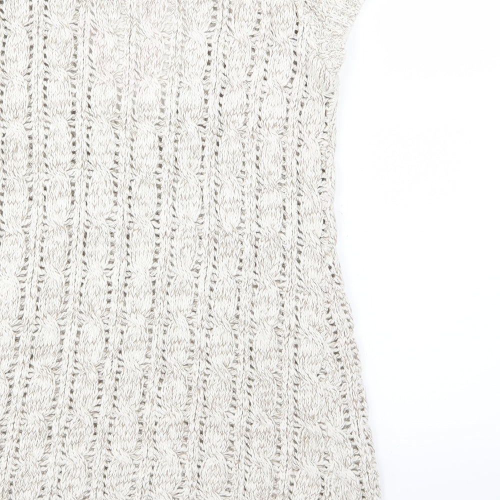 Bay Womens Beige  Knit Pullover Jumper Size 14