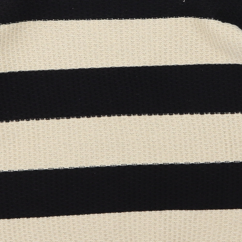 Marks and Spencer Womens Brown Striped Knit Pullover Jumper Size 14