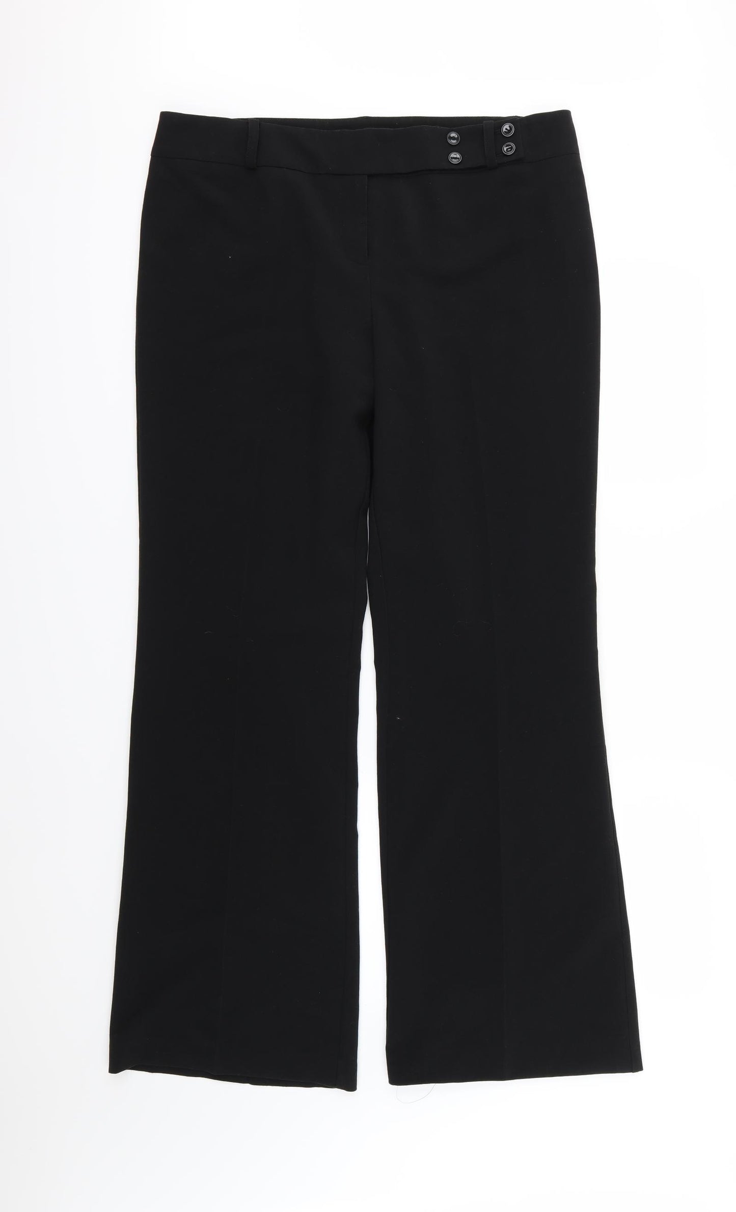 George Womens Black  Rayon Trousers  Size 16 L32 in