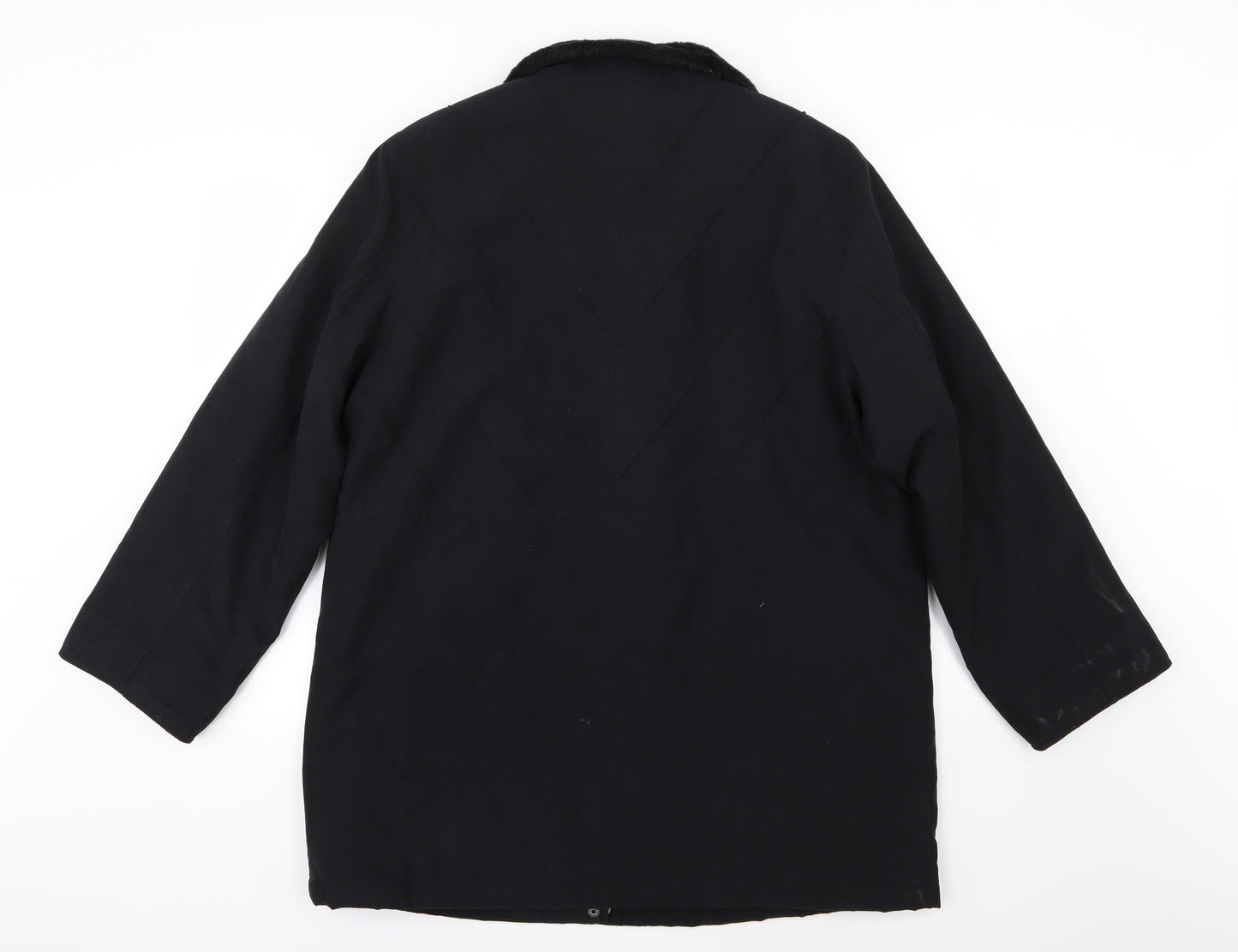 BHS Womens Black   Overcoat Coat Size 18