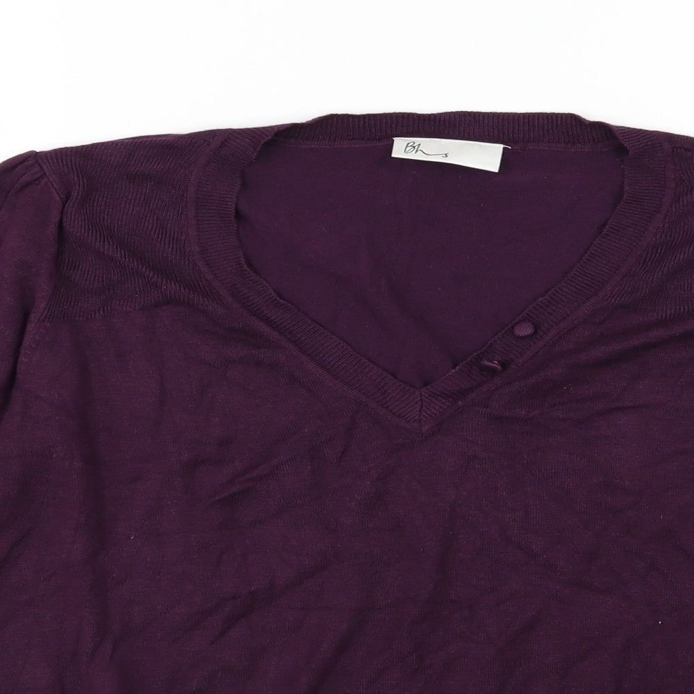 BHS Womens Purple  Knit Pullover Jumper Size 16