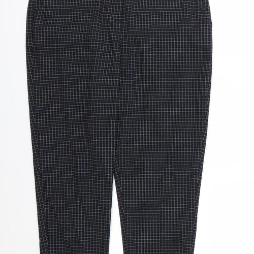 TU Womens Black Striped  Trousers  Size 16 L28 in