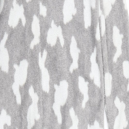 Primark Womens Grey  Fleece  One Piece Size S  - Rabbit print
