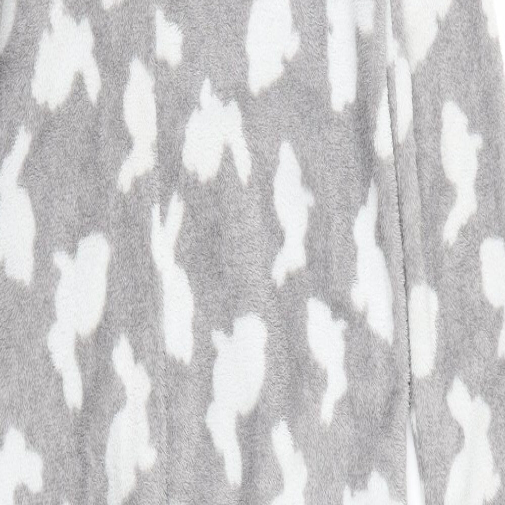 Primark Womens Grey  Fleece  One Piece Size S  - Rabbit print