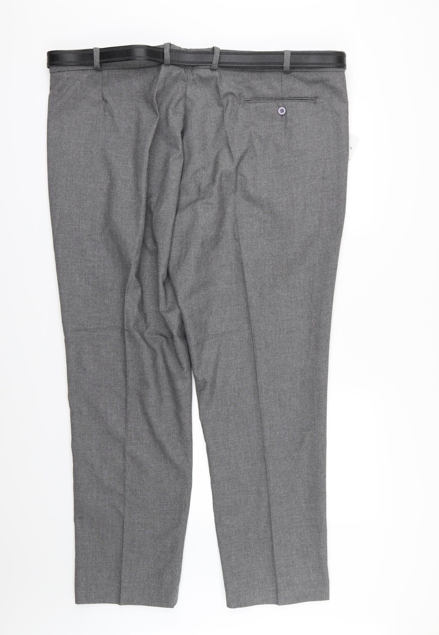 JBC Mens Grey  Rayon Trousers  Size 48 L31 in