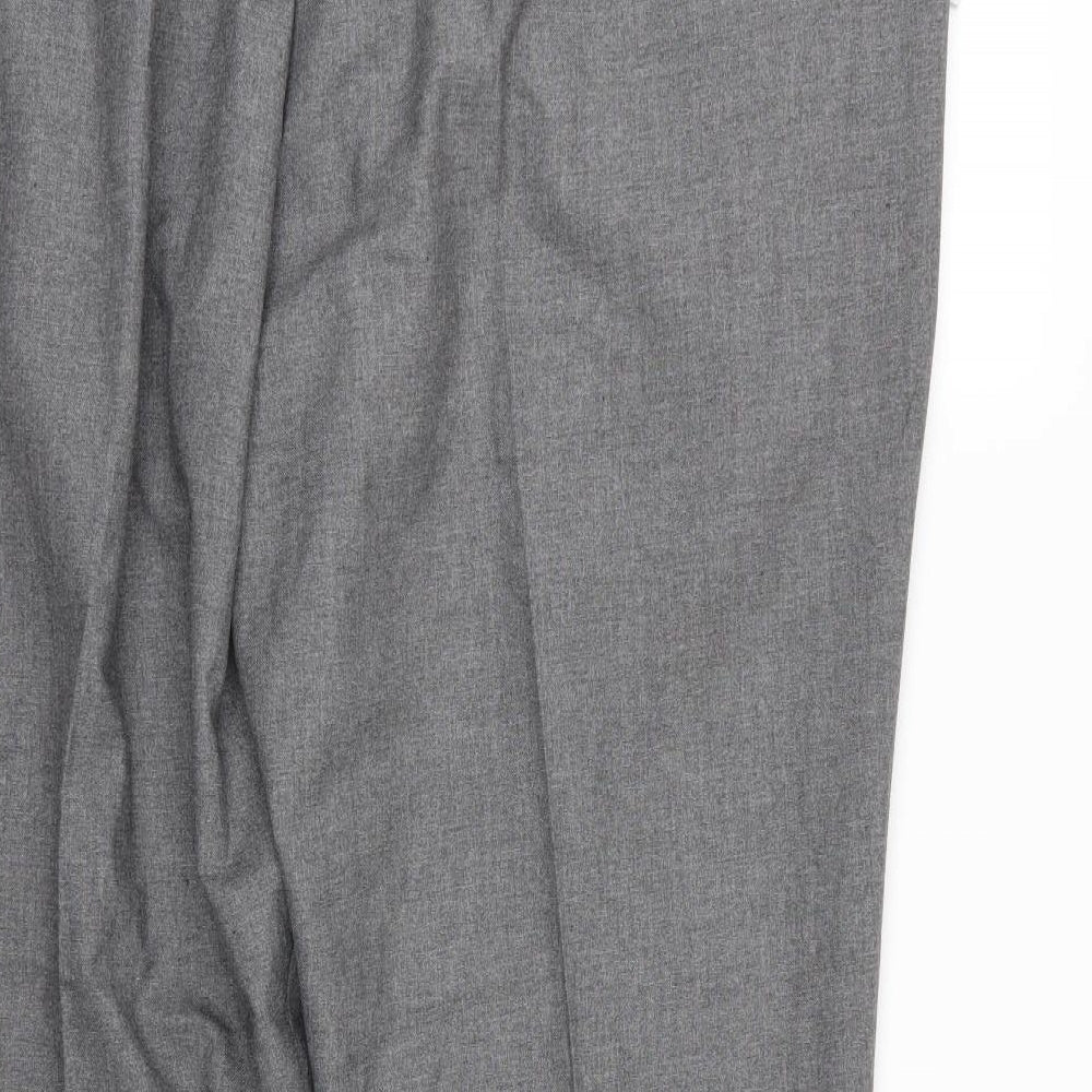 JBC Mens Grey  Rayon Trousers  Size 48 L31 in
