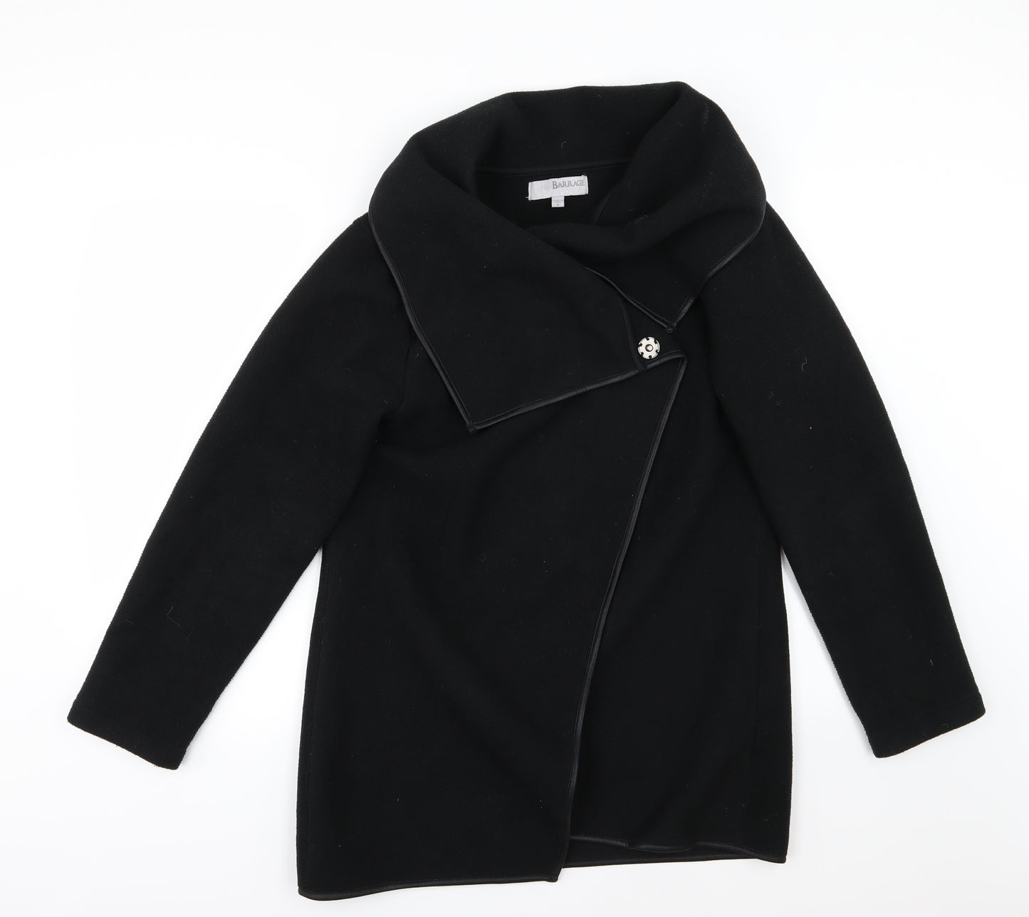 Barrage Womens Black  Fleece Overcoat Coat Size M
