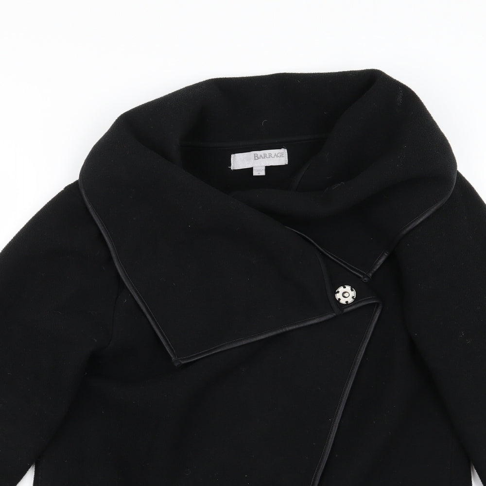 Barrage Womens Black  Fleece Overcoat Coat Size M