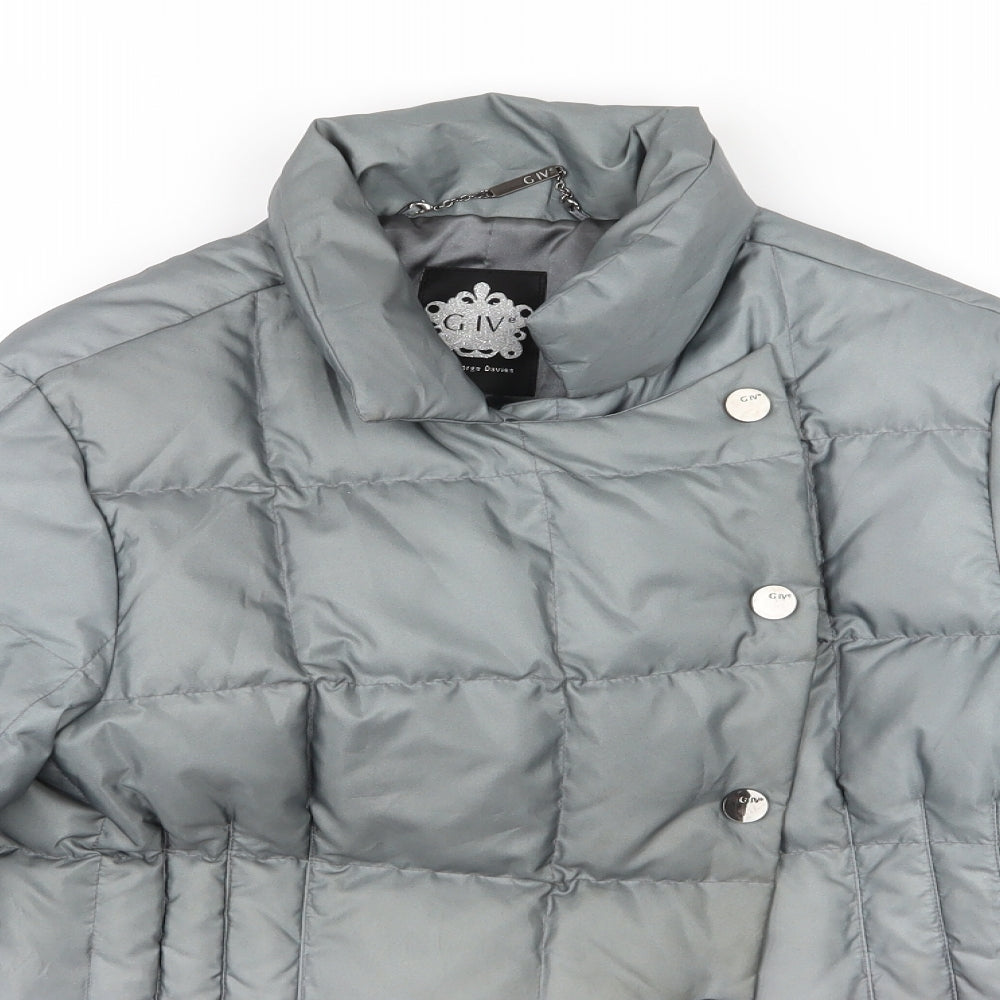 GIVe Womens Grey   Overcoat Coat Size S