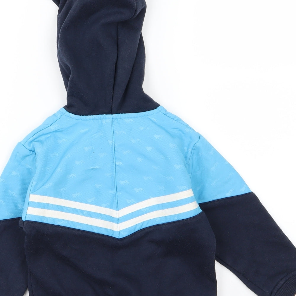 Lonsdale Boys Blue  Jersey Full Zip Hoodie Size 3-4 Years