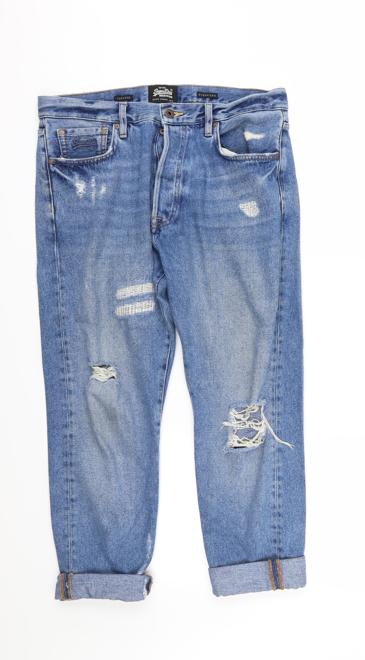 Superdry Womens Blue  Denim Mom Jeans Size 32 in L32 in
