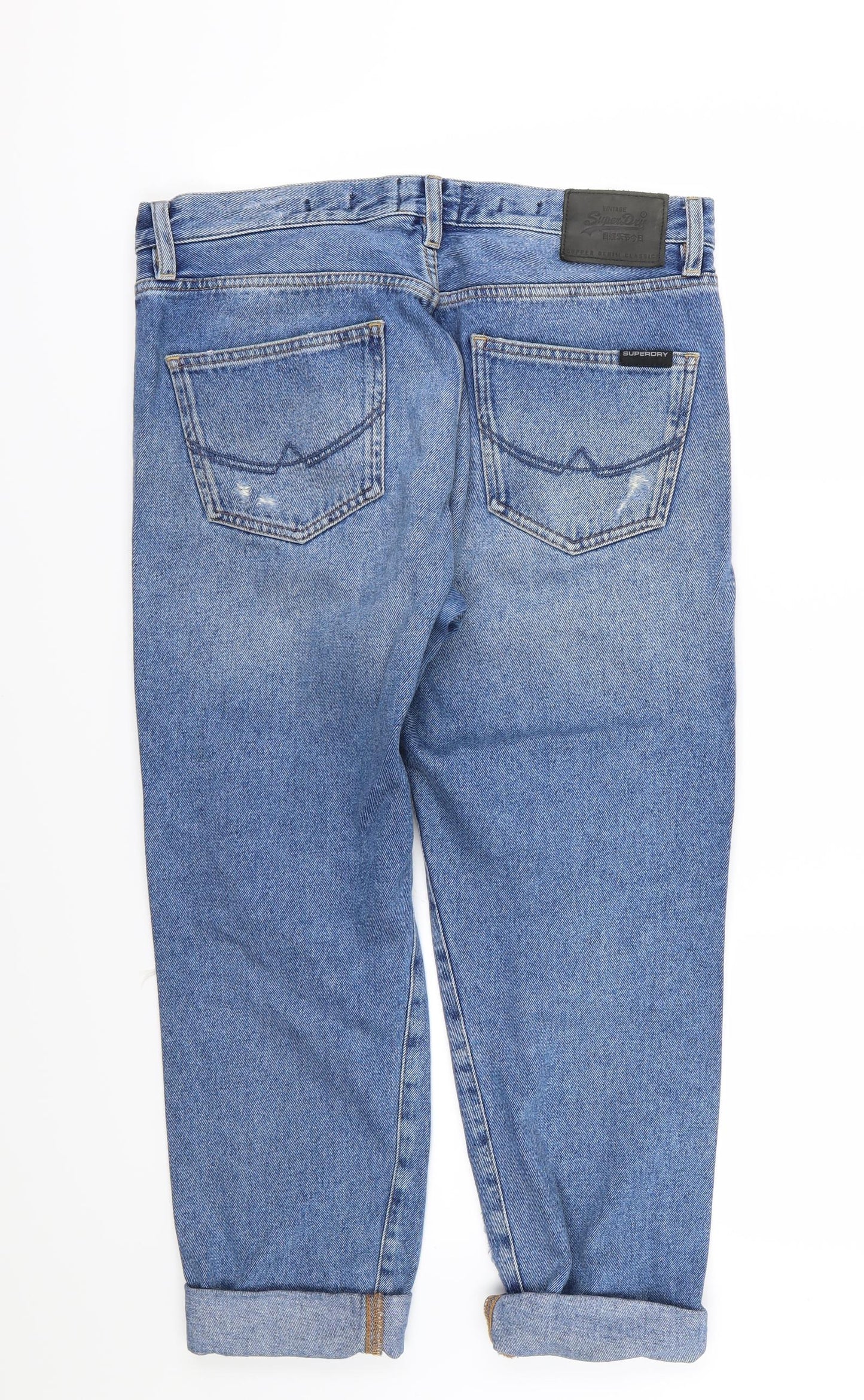 Superdry Womens Blue  Denim Mom Jeans Size 32 in L32 in