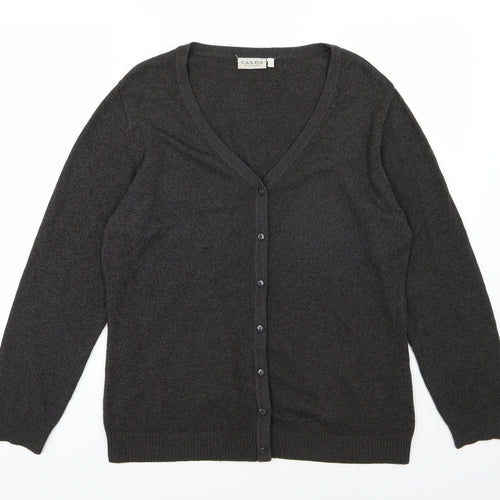 C&A Womens Grey  Knit Cardigan Jumper Size L