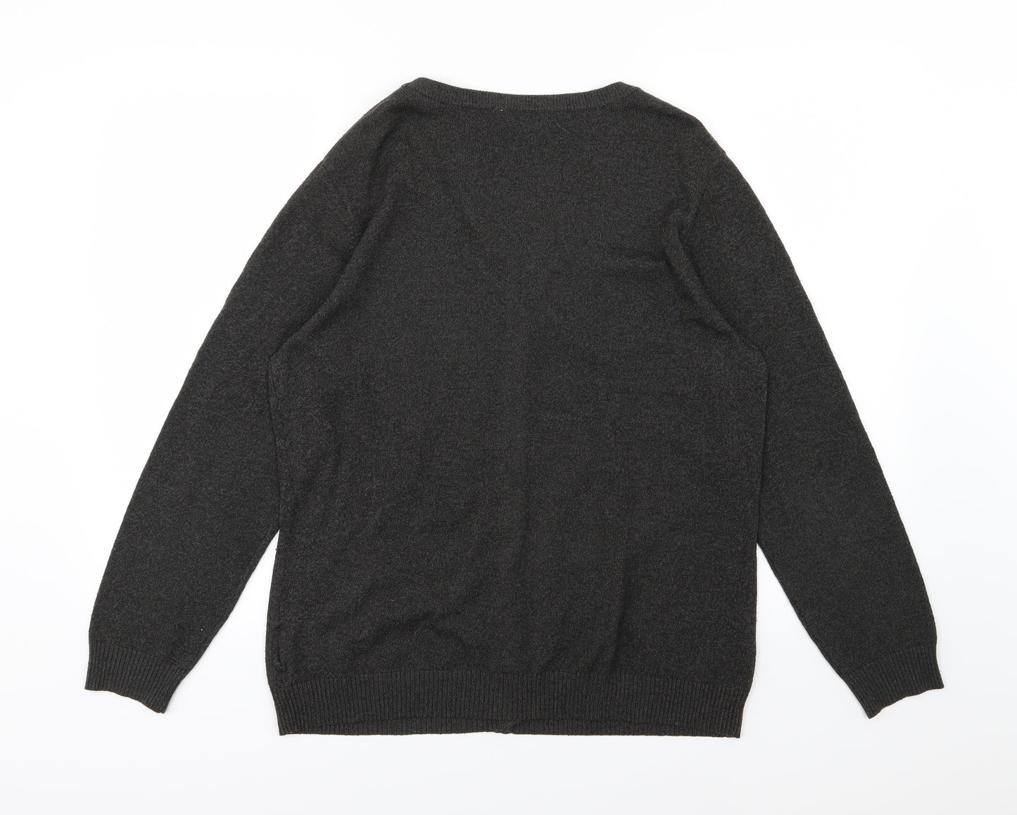 C&A Womens Grey  Knit Cardigan Jumper Size L