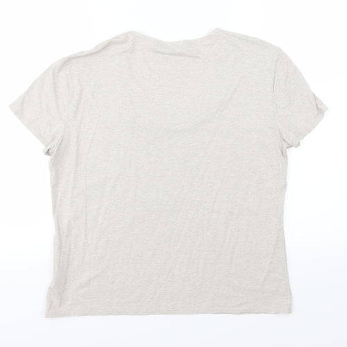 Alex & Co Womens Beige  Jersey Basic T-Shirt Size 18