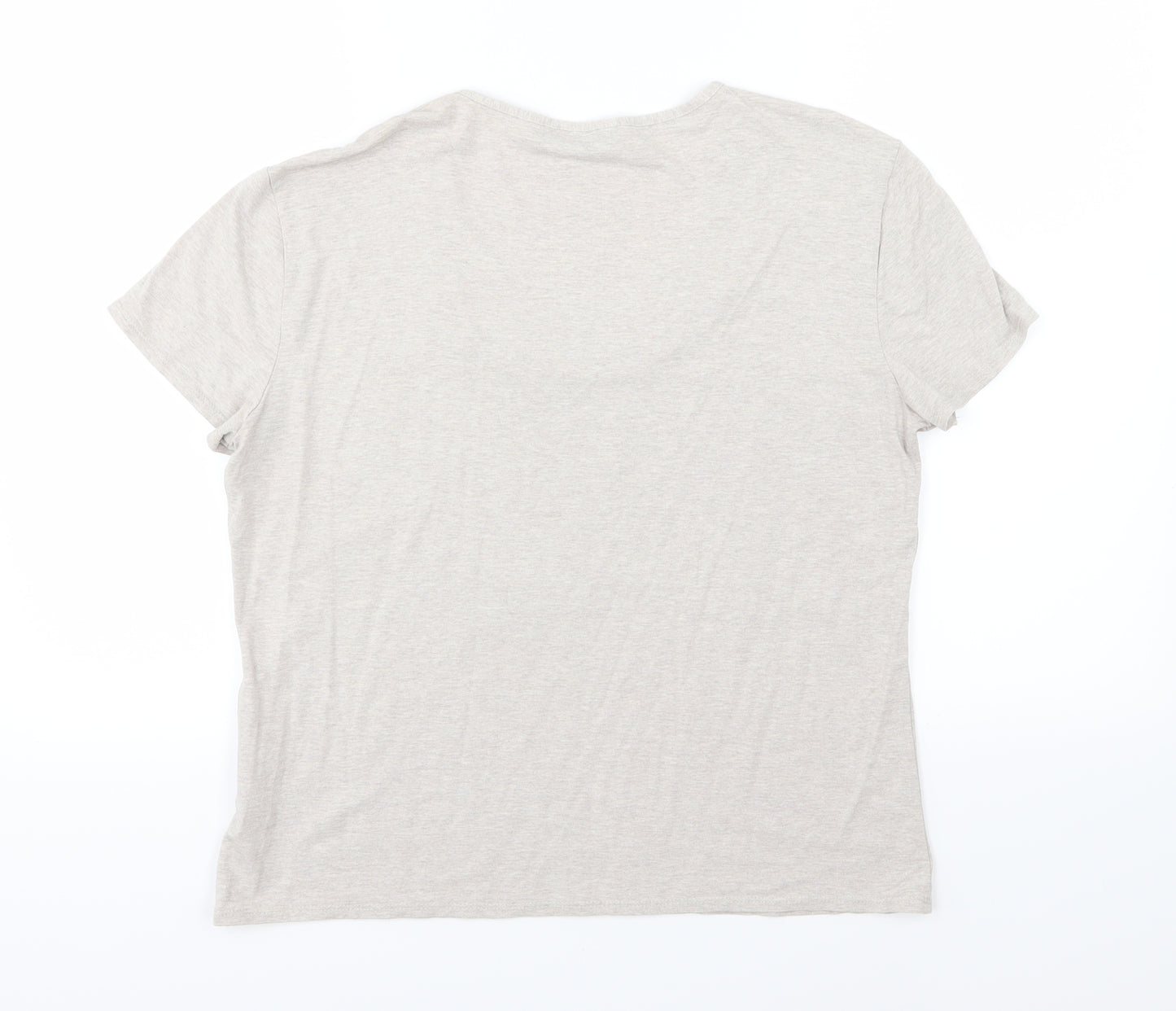 Alex & Co Womens Beige  Jersey Basic T-Shirt Size 18