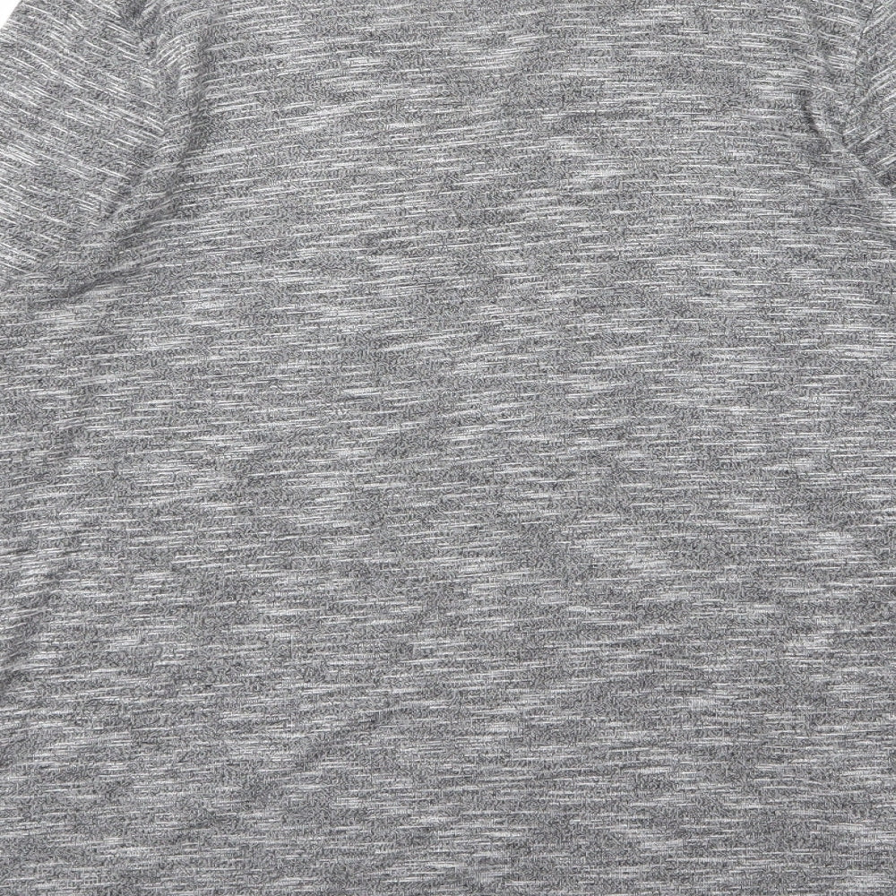 Papaya Womens Grey  Knit Basic T-Shirt Size 14