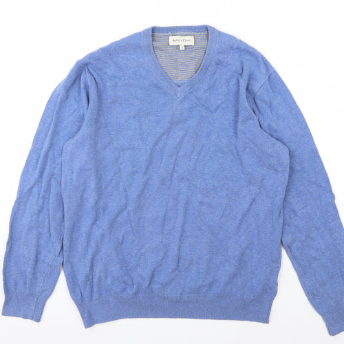 Aspen & Court Mens Blue  Knit Pullover Jumper Size S