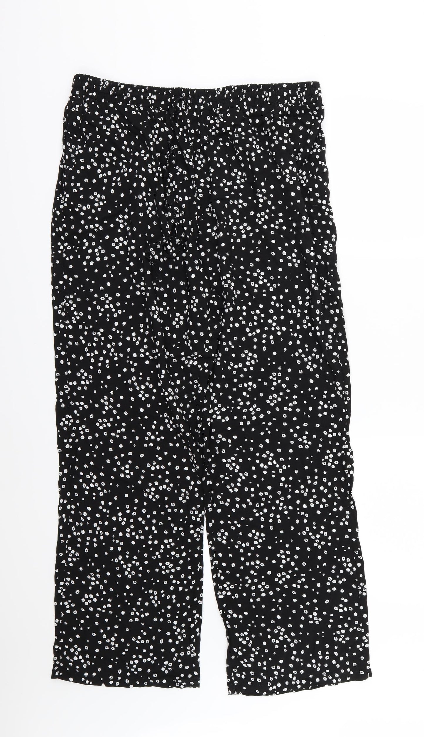 Yours Womens Black Polka Dot  Trousers  Size 18 L29 in